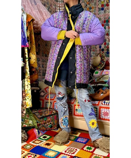 80s 2tone color blouson