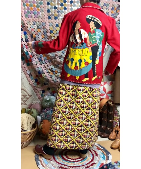 50s mexican wool patch jacket