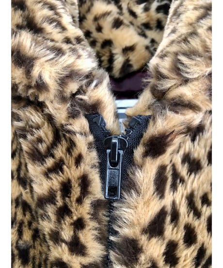 80s faux fur leopard vest