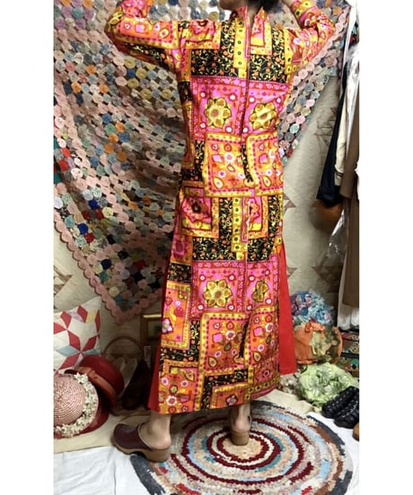 60's psychedelic flower dress