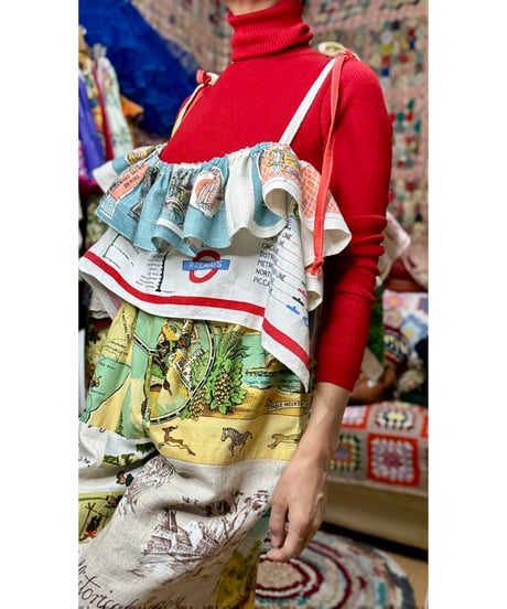 tea towel frill tops