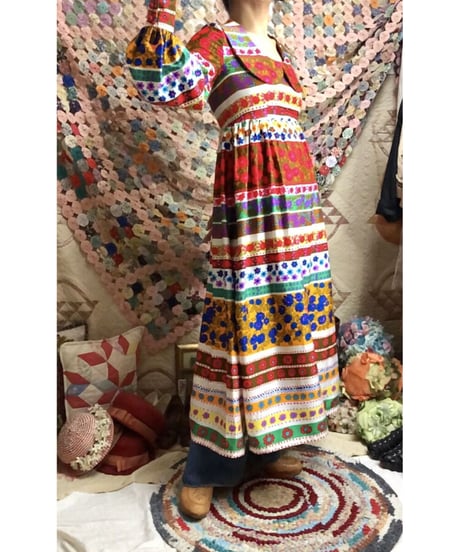 flower striped dress