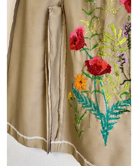 hand embroidered super wide leg pants