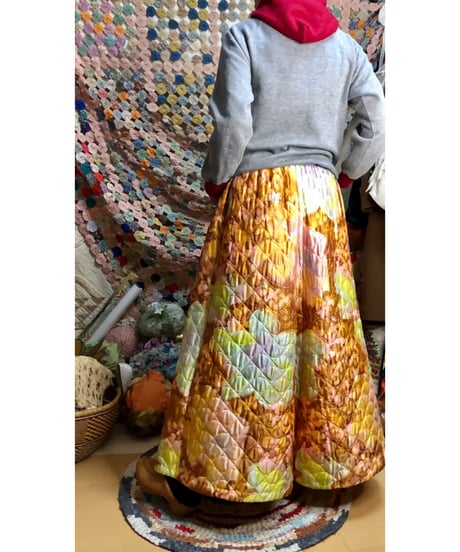 70s quilted super wide pants