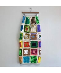 granny square skirt white