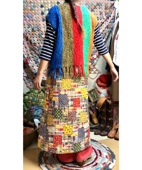 60s colorful knit vest
