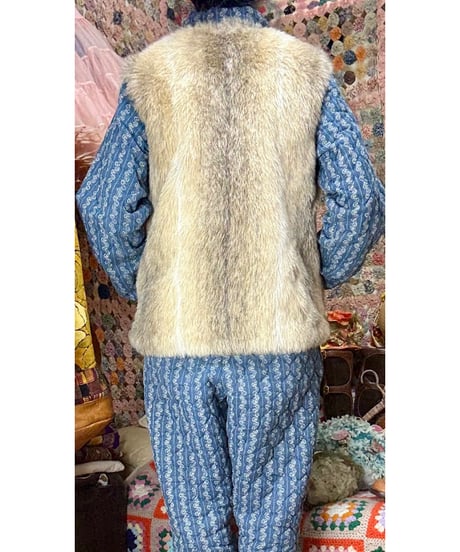 60s faux fur vest