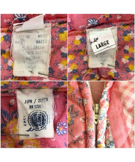 70s quilted flower dress