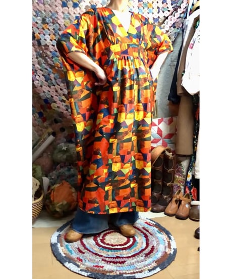 70s psychedelic easy dress