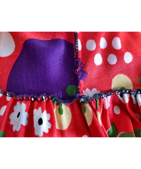 70s fruits and flower dress