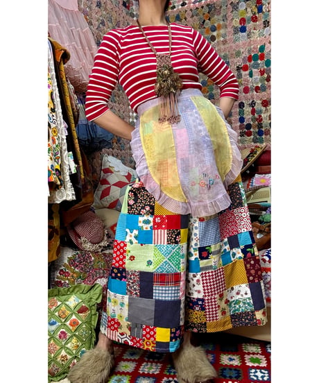 patchwork super wide leg pants