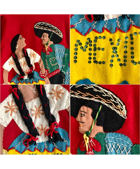 50s mexican wool patch jacket