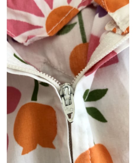 60-70's flower print cotton dress