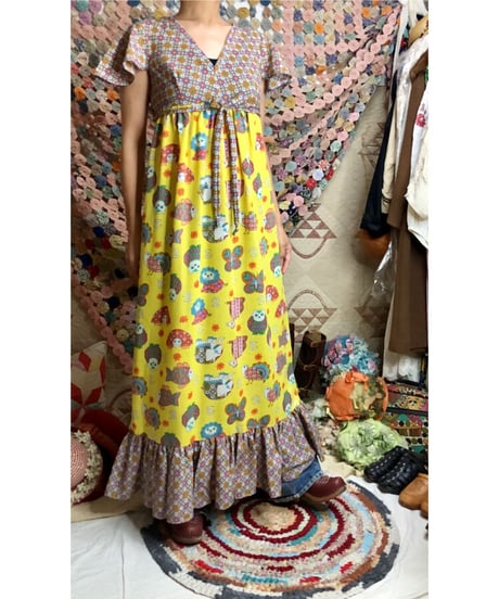 60's funny print summer dress