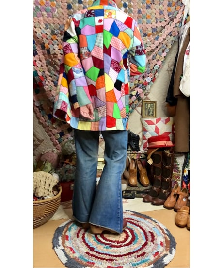 60-70s crazy quilt jacket