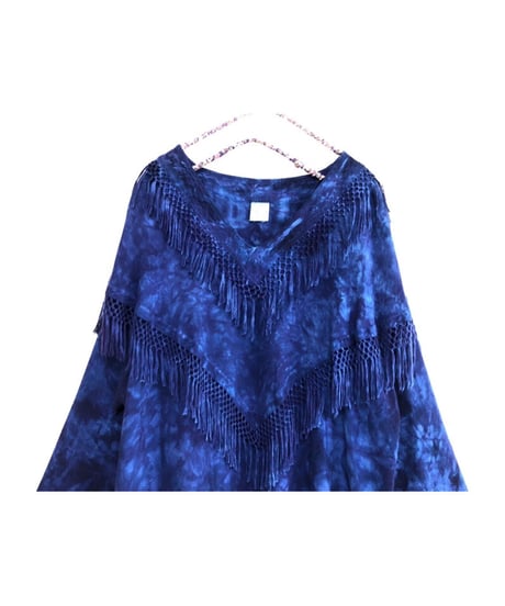 fringe tie-dye rayon tops