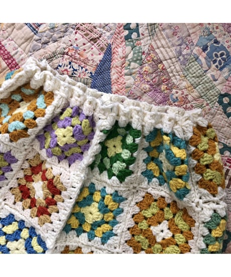 granny square skirt beige