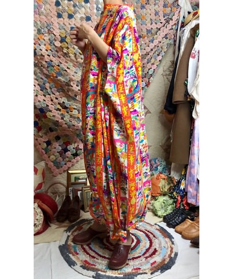 60s oriental print dress