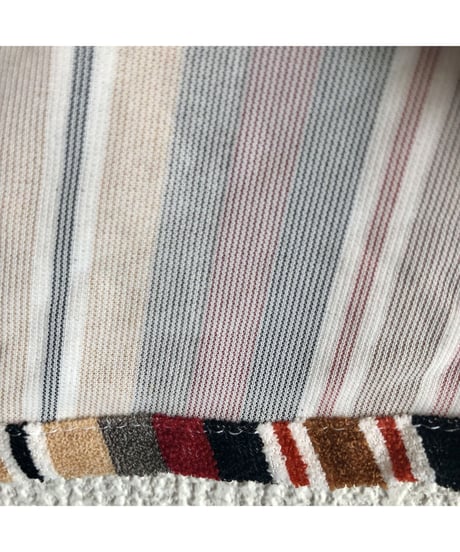 1960-70's stripe pile one-piece