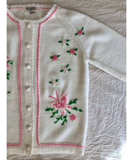 1960's embroidered butterfly cardigan