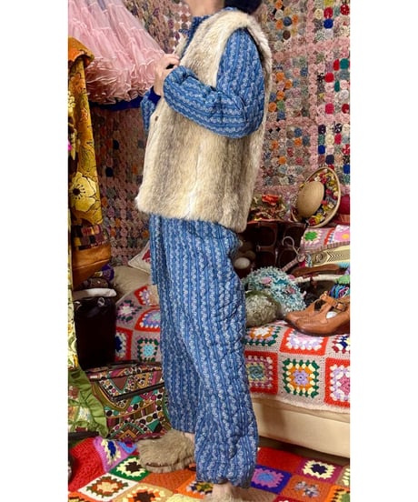 60s faux fur vest