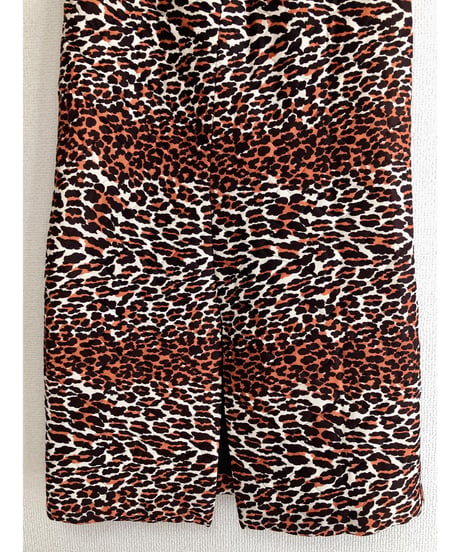 70s quilting leopard skirt
