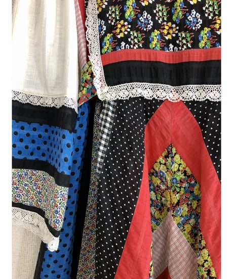 70's patchwork print one-piece