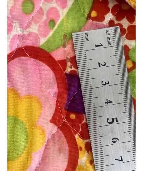 60's quilted flower robe