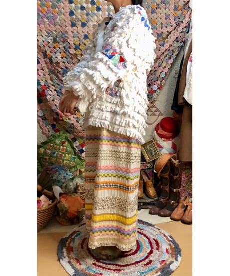 quilt patch fringe jacket
