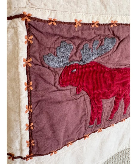 forest motif quilting jacket