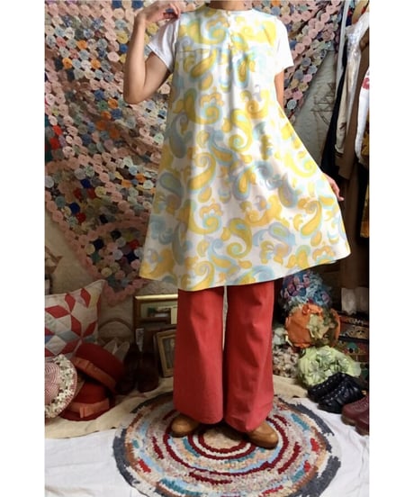 70's paisley mini dress