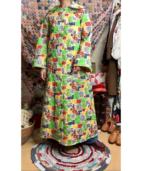 patchwork print quilting robe & bag set