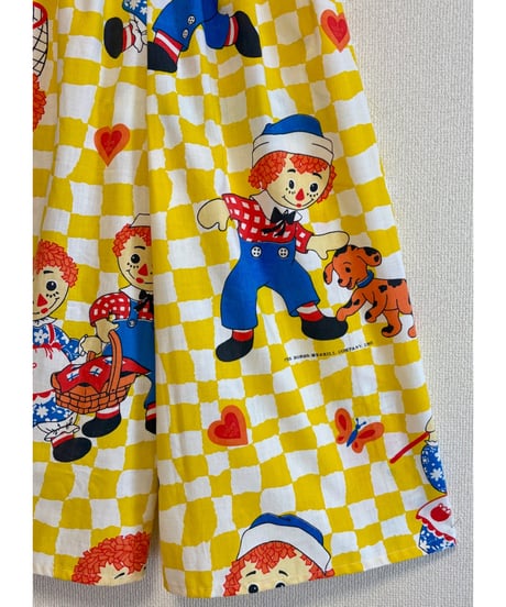 Raggedy Ann & Andy super wide leg pants（70s fabric）