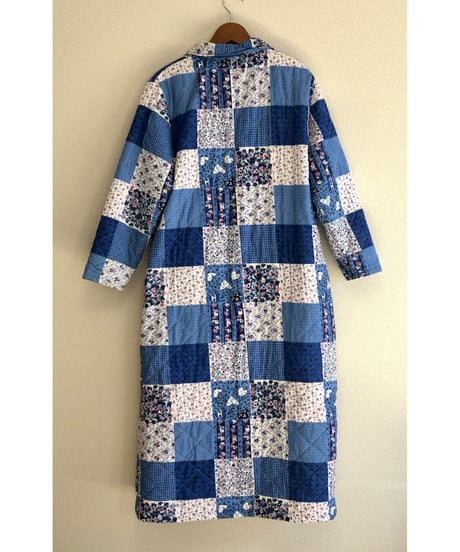patchwork print quilting coat