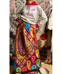 70s paisley quilting skirt