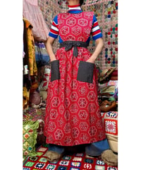 70s design house bandanna print apron dress