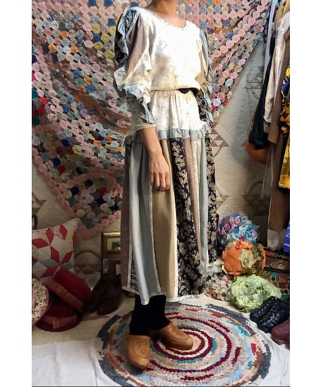 jeanne marc patchwork dress