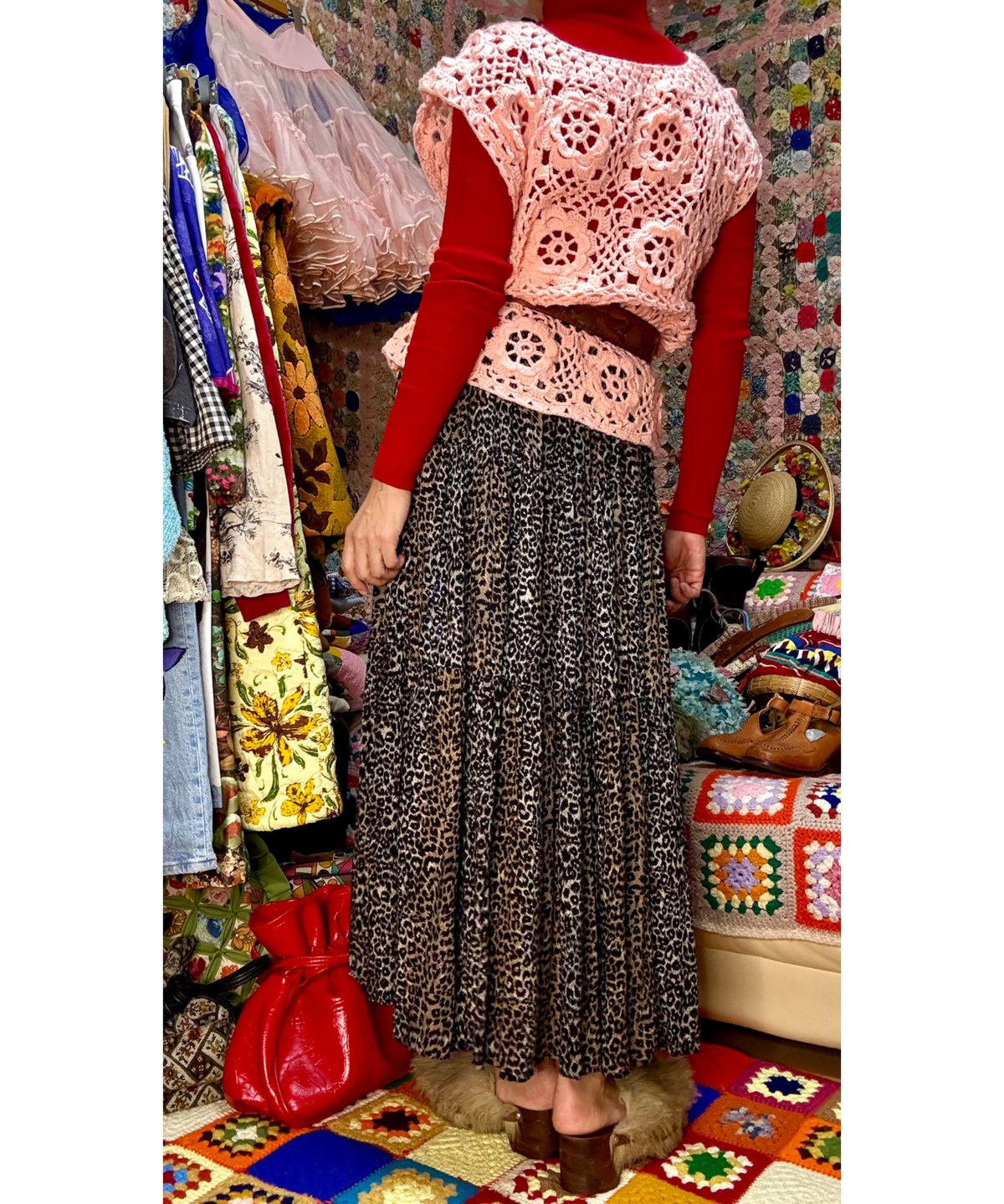 80s leopard tiered skirt | Quilt