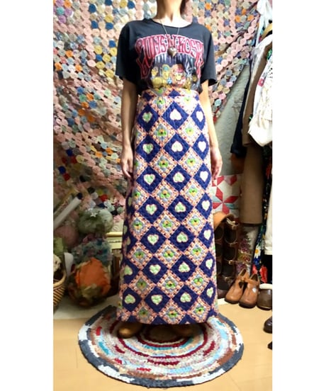 70s heart motif quietd skirt