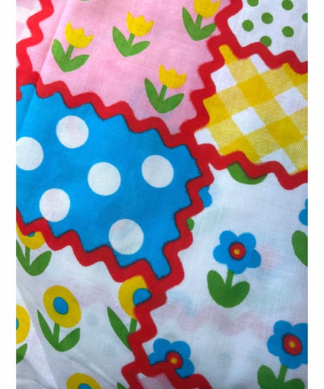 patchwork print super wide leg pants B（70s fabric）