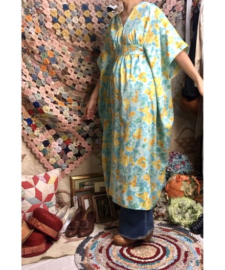 flower kaftan one-piece