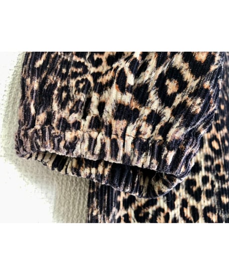 70-80's corduroy leopard all-in-one