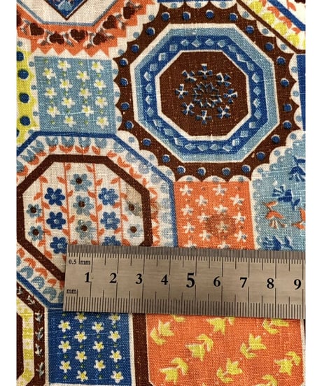 70's patchwork print one-piece ②