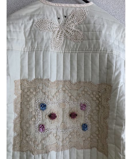 quilting lace patch jacket