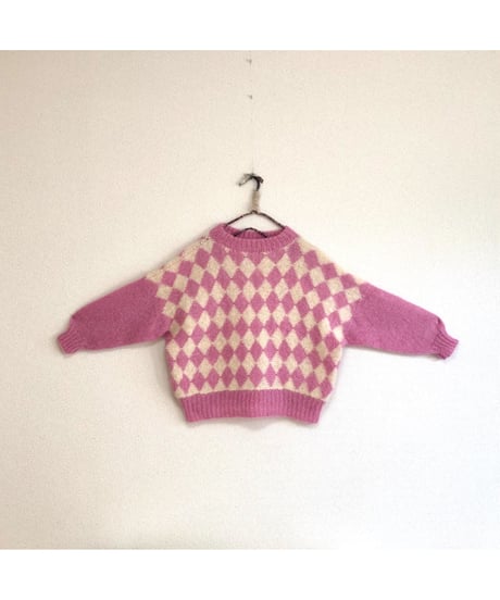 diamond pattern mohair sweater