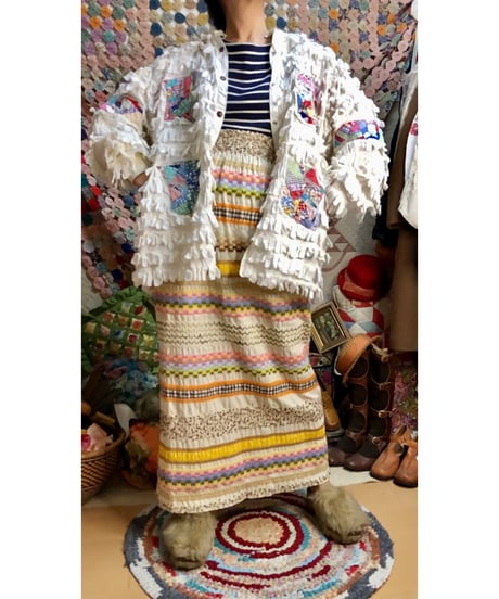 quilt patch fringe jacket