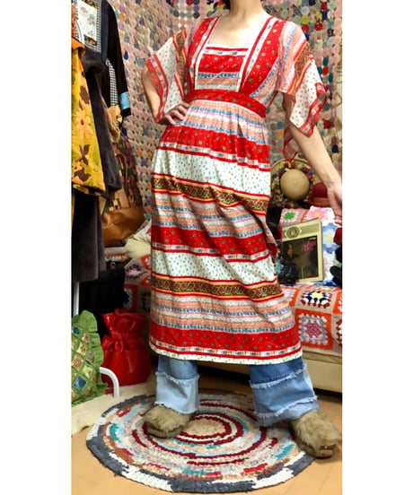 70s flower dress