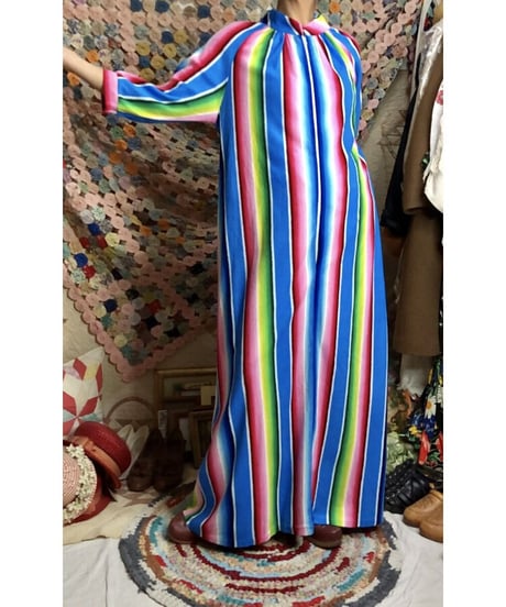 70s multicolored stripe dress