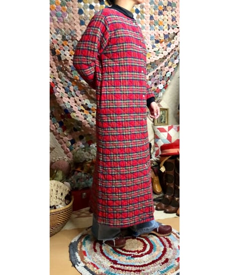 plaid quilting robe