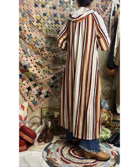 1960-70's stripe pile one-piece